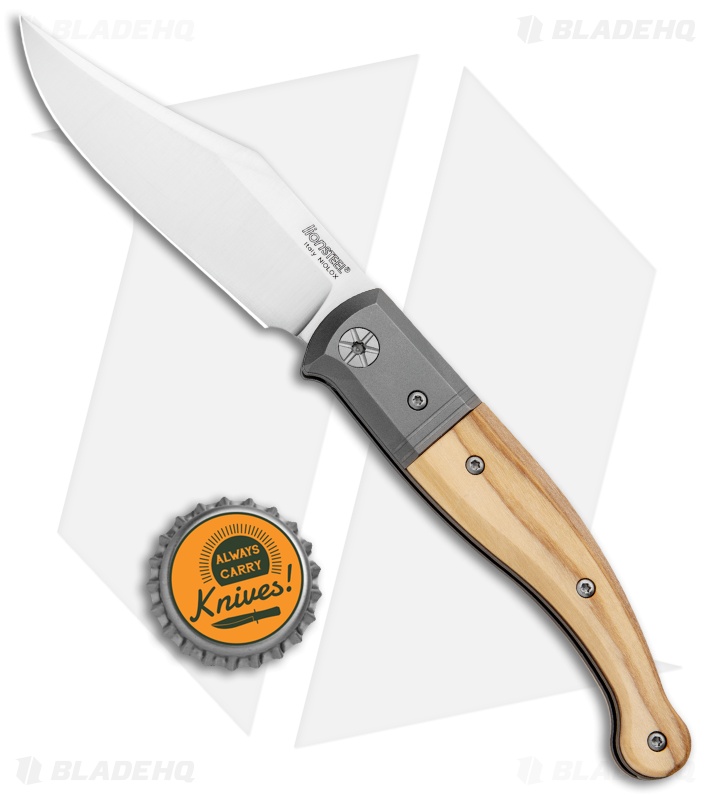 LionSteel Gitano - Traditional Slip Joint Knife | Olive Wood/Titanium