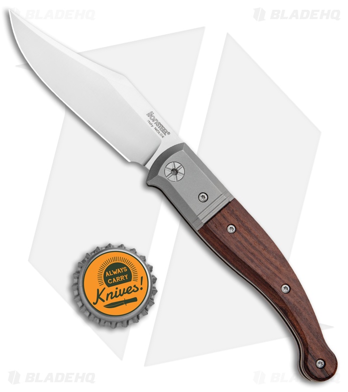 LionSteel Gitano Traditional Slip Joint Knife Santos Wood/Ti (3.25" Satin) 