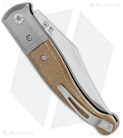 LionSteel Gitano Traditional Slip Joint Knife Green Micarta/TI (3.25" Satin) 