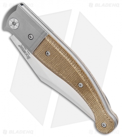 LionSteel Gitano Traditional Slip Joint Knife Green Micarta/TI (3.25" Satin) 