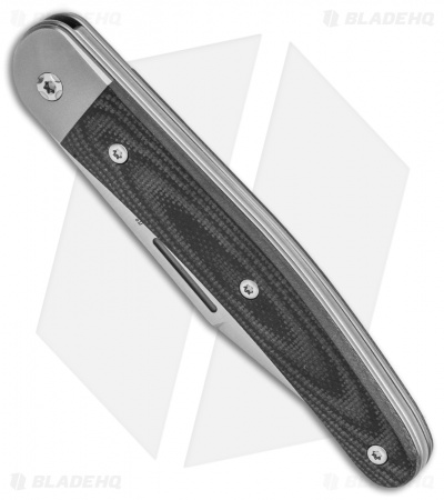 LionSteel Jack Slip Joint Knife One Function Black G-10 (3" Satin M390)