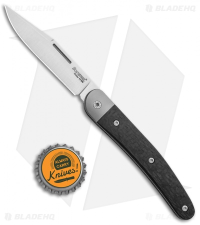 LionSteel Jack Slip Joint Knife One Function Carbon Fiber (3" Satin M390)