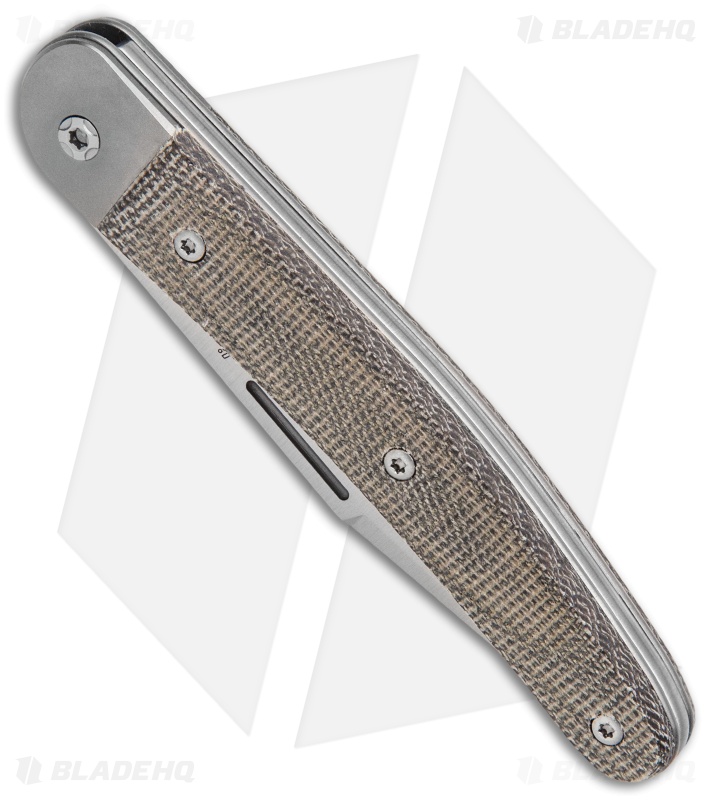 LionSteel Jack Slip Joint Knife One Function Green Micarta (3" Satin M390)