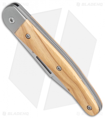 LionSteel Jack Slip Joint Knife One Function Olive Wood (3" Satin M390)