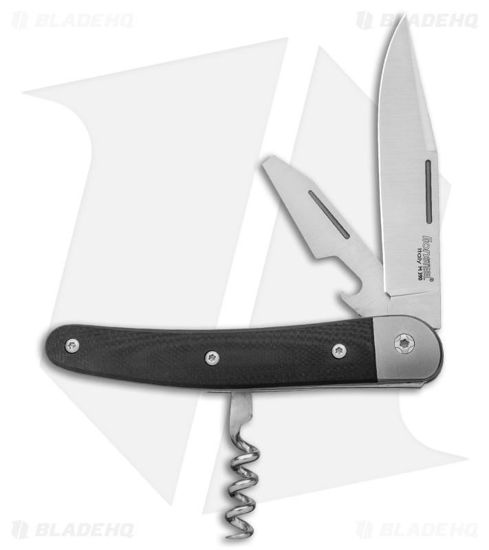 LionSteel Jack Slip Joint Knife Three Function Black G-10 (3" Satin M390)