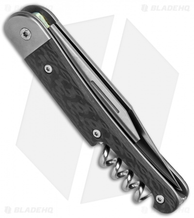 LionSteel Jack Slip Joint Knife Three Function Carbon Fiber (3" Satin M390)