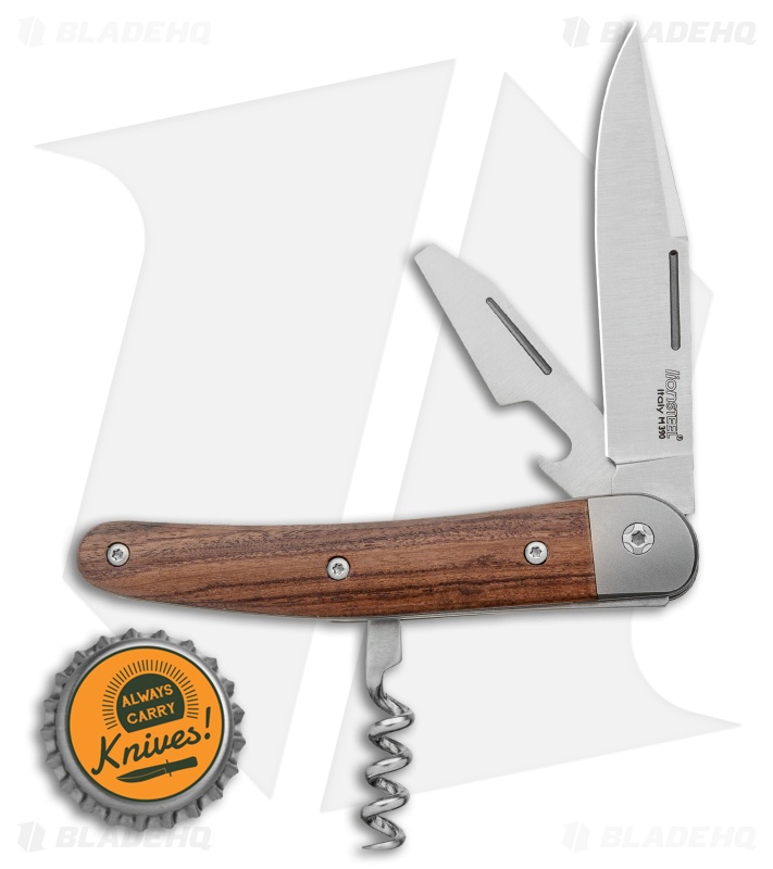 LionSteel Jack Slip Joint Knife Three Function Santos Wood (3" Satin M390)