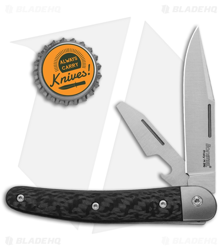 LionSteel Jack Slip Joint Knife Two Function Carbon Fiber (3" Satin M390)