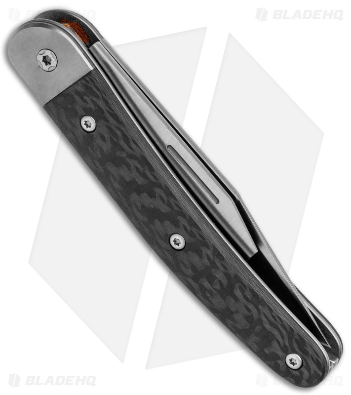 LionSteel Jack Slip Joint Knife Two Function Carbon Fiber (3" Satin M390)