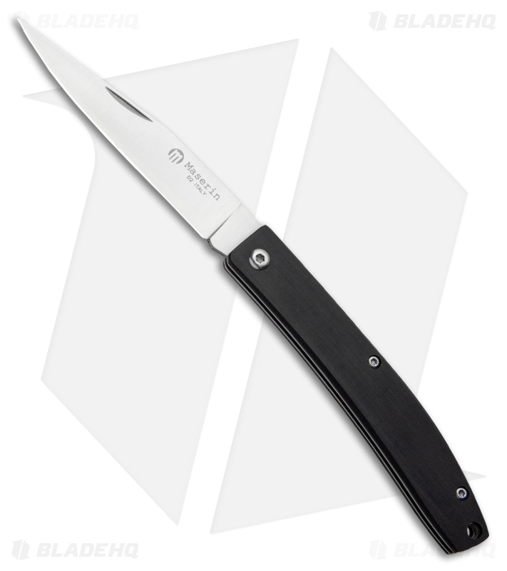 Maserin E.D.C. Gentleman Slip Joint Knife Black Micarta (3.25" Satin)