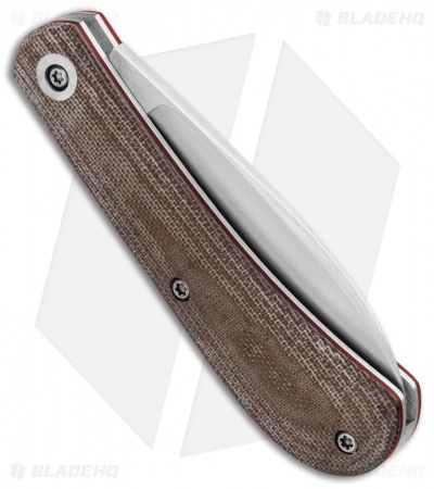 Pena Knives Custom Slipjoint Traditional Knife Brown Micarta (2.75" Satin)
