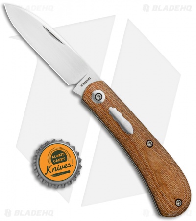 Pena Knives Custom Slipjoint Traditional Knife Natural Micarta (2.75" Satin)