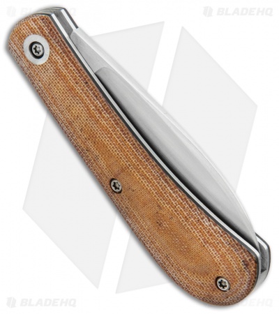Pena Knives Custom Slipjoint Traditional Knife Natural Micarta (2.75" Satin)