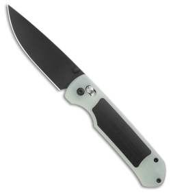 Ohlone Knives Goat AXL Bar Lock Knife Jade/Black G-10 (3.5" Black)