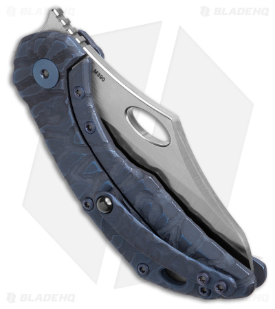 Olamic Busker Frame Lock Knife Titanium Volcanic Blue (2.5" Satin)