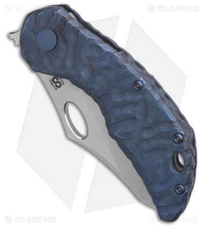 Olamic Busker Frame Lock Knife Titanium Volcanic Blue (2.5" Satin)