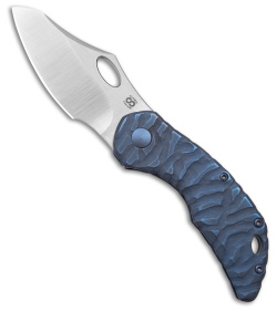 Olamic Busker Frame Lock Knife Titanium Volcanic Blue (2.5" Satin)