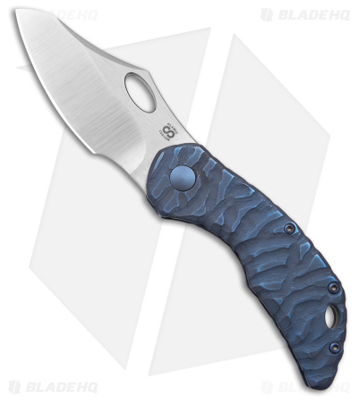 Olamic Busker Frame Lock Knife Titanium Volcanic Blue (2.5" Satin)