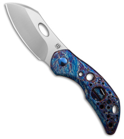 Olamic Cutlery Busker Largo Knife Acid Rain/Entropic Titanium (2.5" Satin)