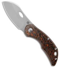 Olamic Cutlery Busker Largo Knife Copper Camo Fat Carbon/Titanium (2.5" Satin)