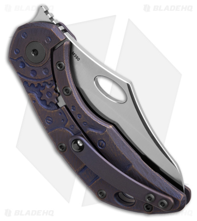 Olamic Cutlery Busker Semper Knife Steampunk Titanium  (2.5" Satin)