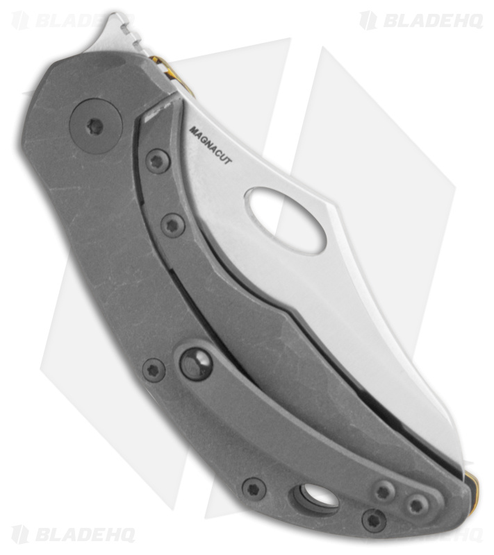 Olamic Cutlery Busker Semper Knife Toxic Storm Fat Carbon/Titanium (2.5" Satin)