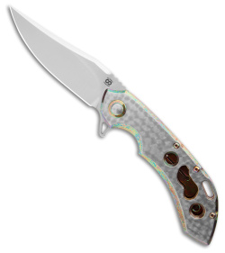 Olamic Cutlery Wayfarer 247 Clip Point Frame Lock Knife Titanium (3.5"  Satin)