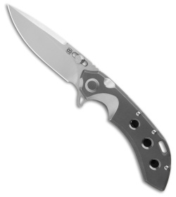 Olamic Cutlery Wayfarer 247 Drop Point Knife Stonewashed Titanium (3.5" Satin)