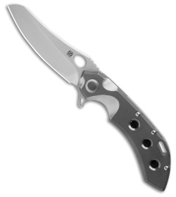 Olamic Cutlery Wayfarer 247 Frame Lock Knife Gray Titanium (3.5" Satin)