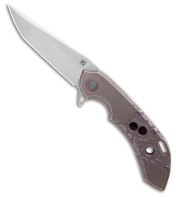 Olamic Cutlery Wayfarer 247 Frame Lock Knife Gray Titanium (3.5&quot; Satin) | 201294