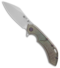 Olamic Cutlery Wayfarer 247 Frame Lock Knife Green Titanium (3.5&quot; Satin) | 201320