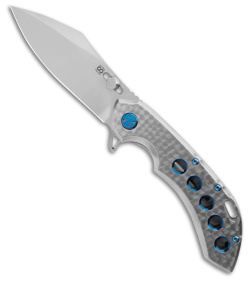 Olamic Cutlery Wayfarer 247 Frame Lock Knife Jeweled Titanium (3.5" Satin)