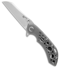 Olamic Cutlery Wayfarer 247 Frame Lock Knife Stonewashed Titanium (3.5" Satin)