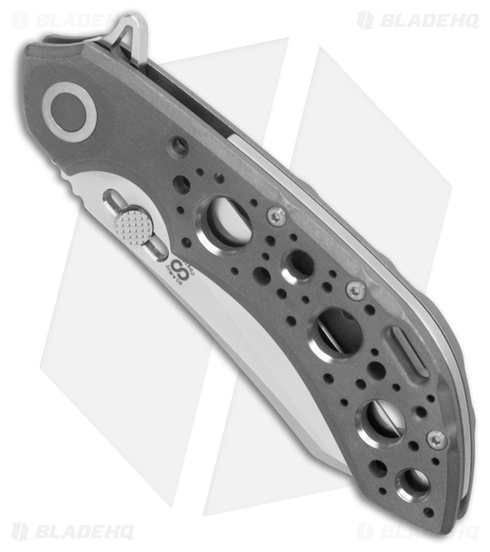 Olamic Cutlery Wayfarer 247 Frame Lock Knife Stonewashed Titanium (3.5" Satin)