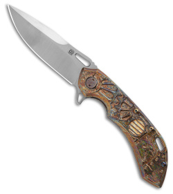 Olamic Cutlery Wayfarer 247  Knife Metal Trash Neontropic (3.5" Satin) M390