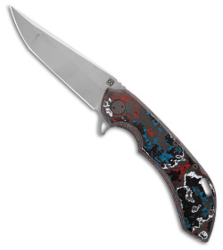 Olamic Cutlery Wayfarer 247  Knife Nebula Fat Carbon (3.5&quot; Satin) S90V | 194237