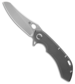 Olamic Cutlery Wayfarer 247 Sheepsfoot Frame Lock Knife Titanium (3.5" Satin)