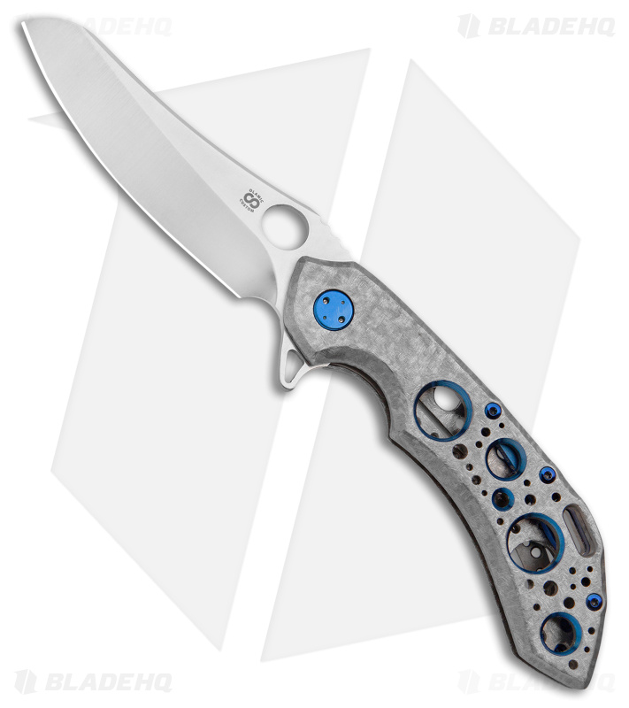 Olamic Wayfarer 247 Mouflon Knife Frost Ti Blue Blade HQ