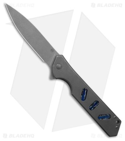 Olamic Cutlery Rainmaker Knife Titanium Mammoth Tooth Inlays  (4.25" SW)