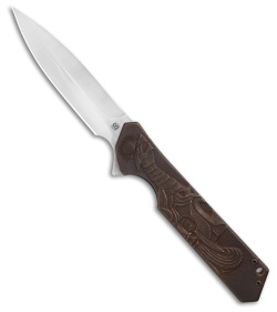 Olamic Rainmaker Dagger Knife Hand-Carved Nord Ti (4.1&quot; Satin M390) | 188367