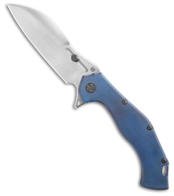 Olamic Soloist Scout Frame Lock Knife Kinetic Ocean Blue Ti (4.25" Satin M390)