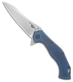 Olamic Soloist Agent Frame Lock Knife Kinetic Ocean Blue Ti (4.25" Satin M390)