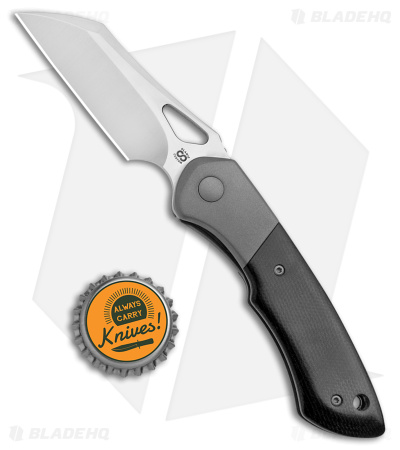 Olamic WhipperSnapper Knife Wharncliffe Double Black Micarta (2.9" Satin XHP)