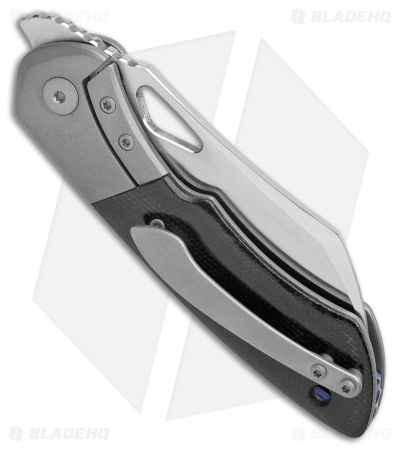 Olamic WhipperSnapper Knife Wharncliffe Double Black Micarta (2.9" Satin XHP)