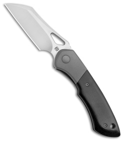 Olamic WhipperSnapper Knife Wharncliffe Double Black Micarta (2.9" Satin XHP)