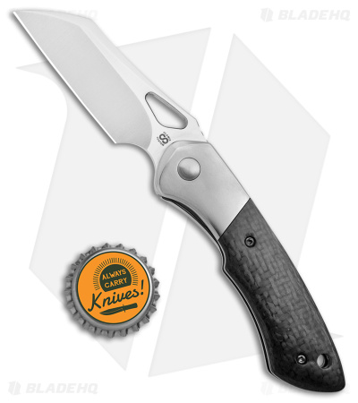 Olamic WhipperSnapper Knife Wharncliffe Satin Ti/Carbon Fiber (2.9" Satin S90V)