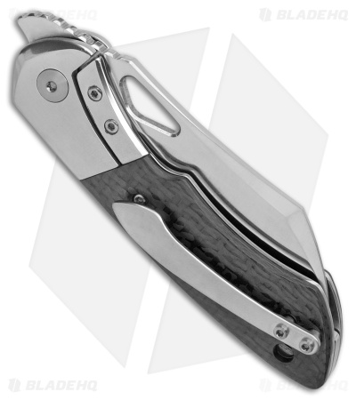 Olamic WhipperSnapper Knife Wharncliffe Satin Ti/Carbon Fiber (2.9" Satin S90V)