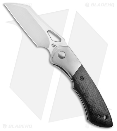 Olamic WhipperSnapper Knife Wharncliffe Satin Ti/Carbon Fiber (2.9" Satin S90V)