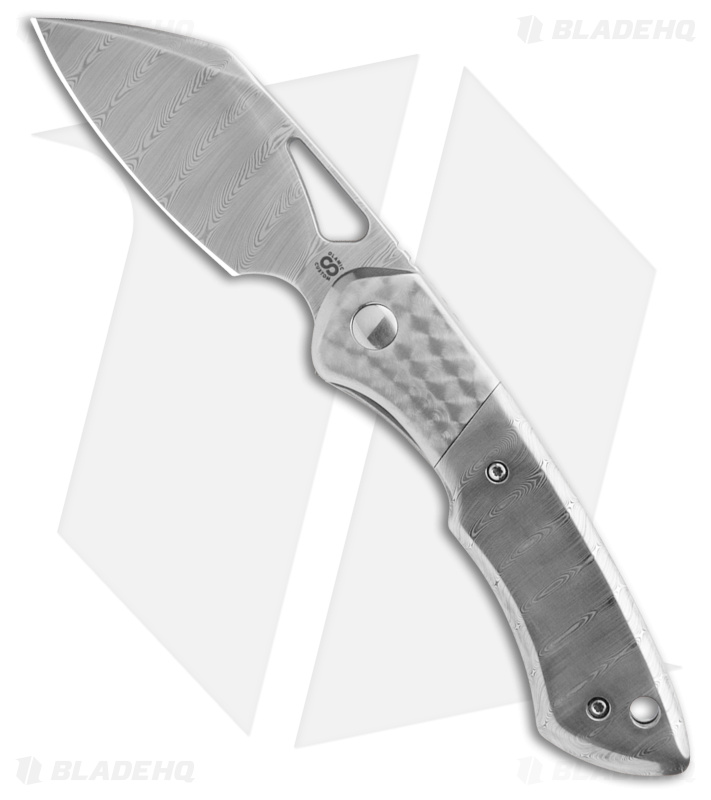 Olamic WhipperSnapper BL Knife Sheepsfoot Damasteel/Jeweled (2.9" Damasteel)
