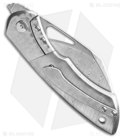 Olamic WhipperSnapper BL Knife Sheepsfoot Damasteel/Jeweled (2.9" Damasteel)